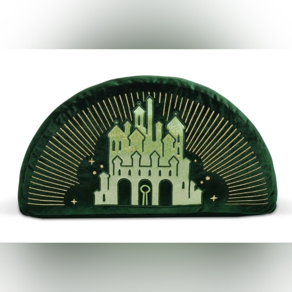 WICKED - Emerald City Plush Green Velvet Pillow w/Gold Accents